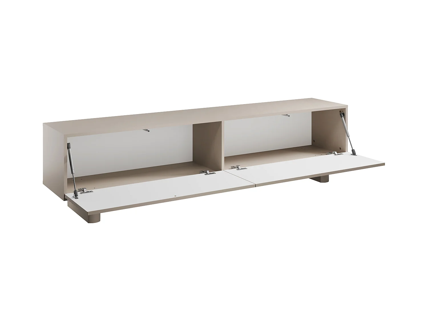 TV-Möbel mit 2 Türen - MDF - 180 cm - Beige - LUDIMA