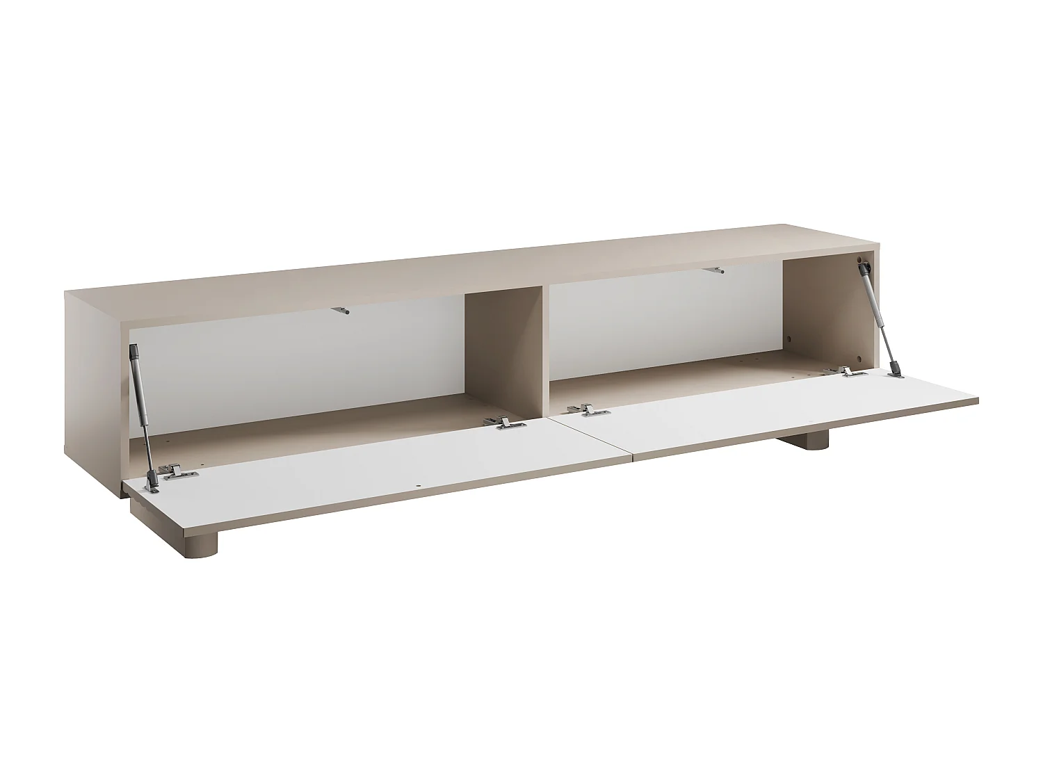 Mobile TV con 2 ante in MDF 180 cm Beige - LUDIMA