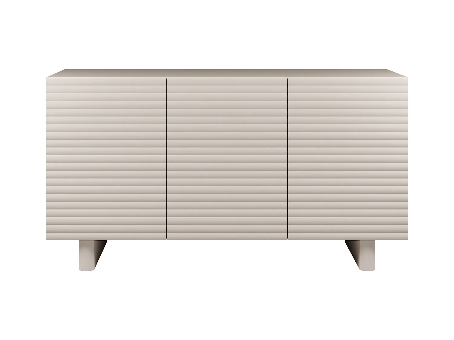 Aparador con 3 puertas en MDF - Beige - LUDIMA