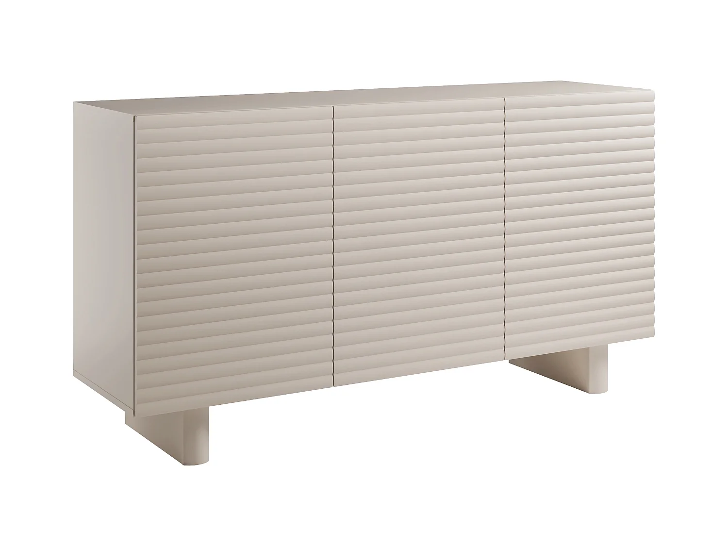 Aparador con 3 puertas en MDF - Beige - LUDIMA