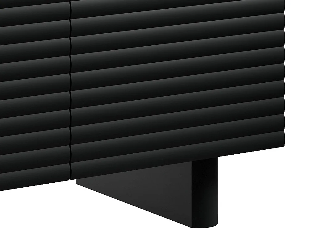 Buffet avec 3 portes en MDF - Noir - LUDIMA