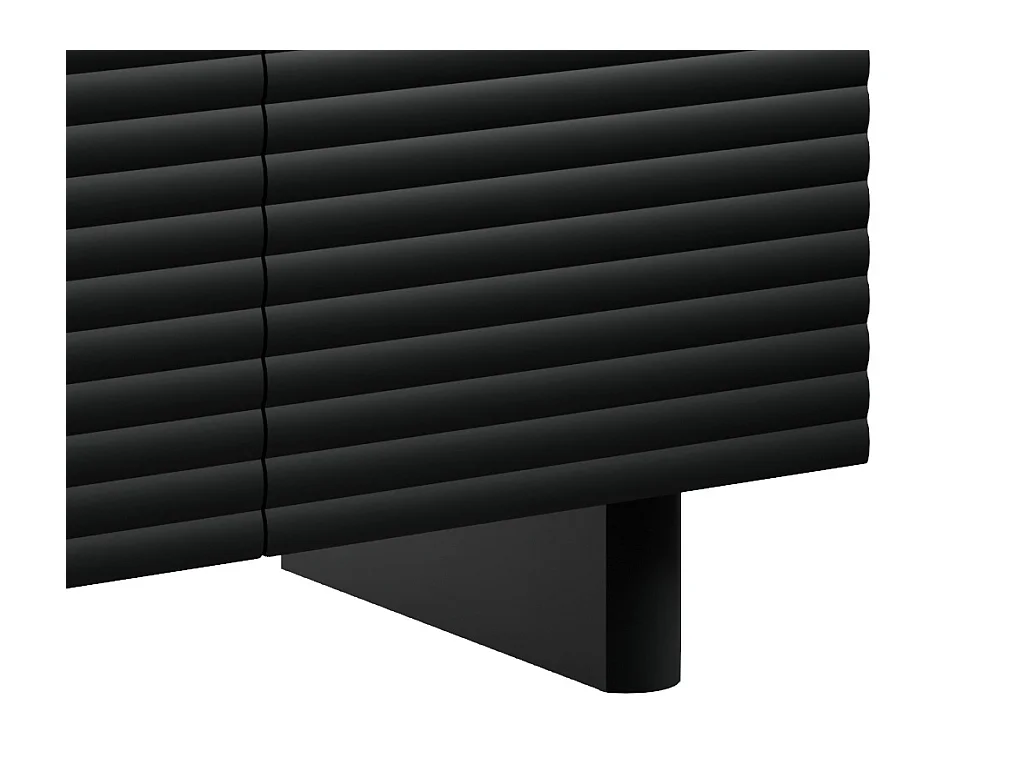 Aparador com 3 portas em MDF preto - LUDIMA