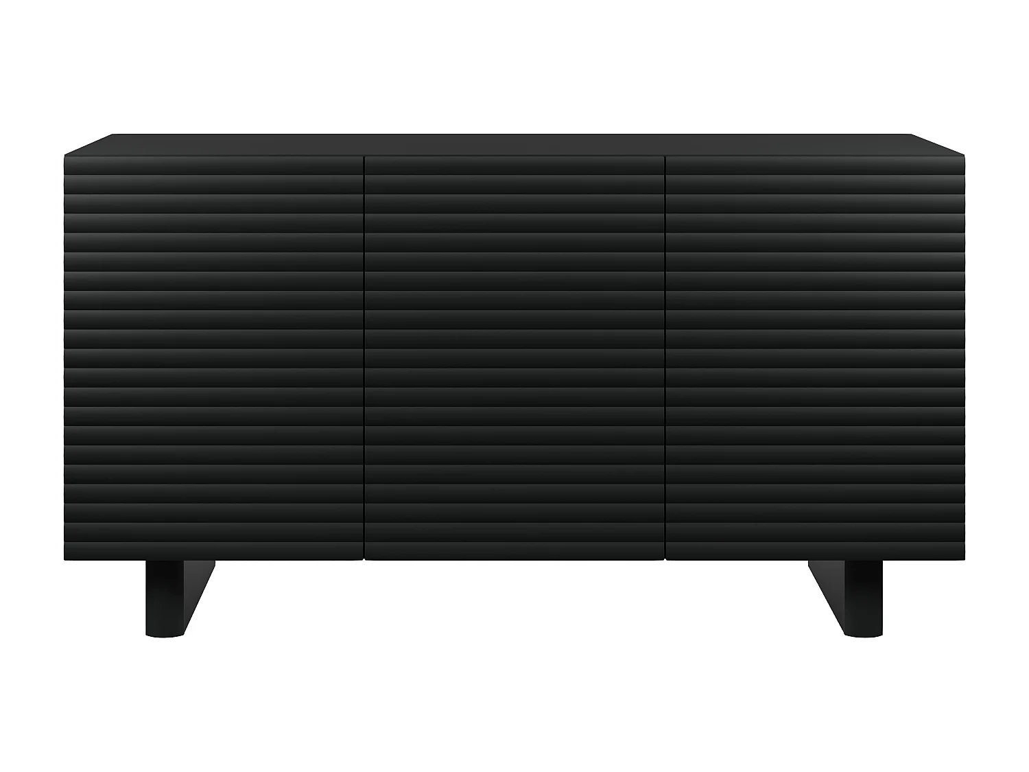 Buffet avec 3 portes en MDF - Noir - LUDIMA