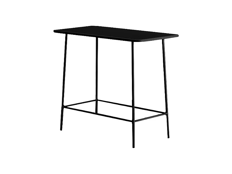 Hoge tuintafel L120 cm van metaal - Zwart - MIRMANDE van MYLIA