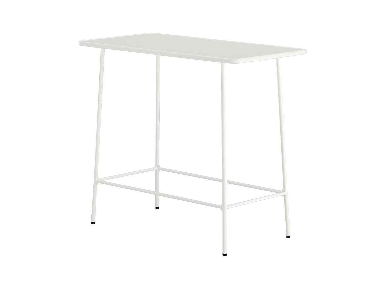 Table haute de jardin L.120 cm en métal - Blanc - MIRMANDE de MYLIA