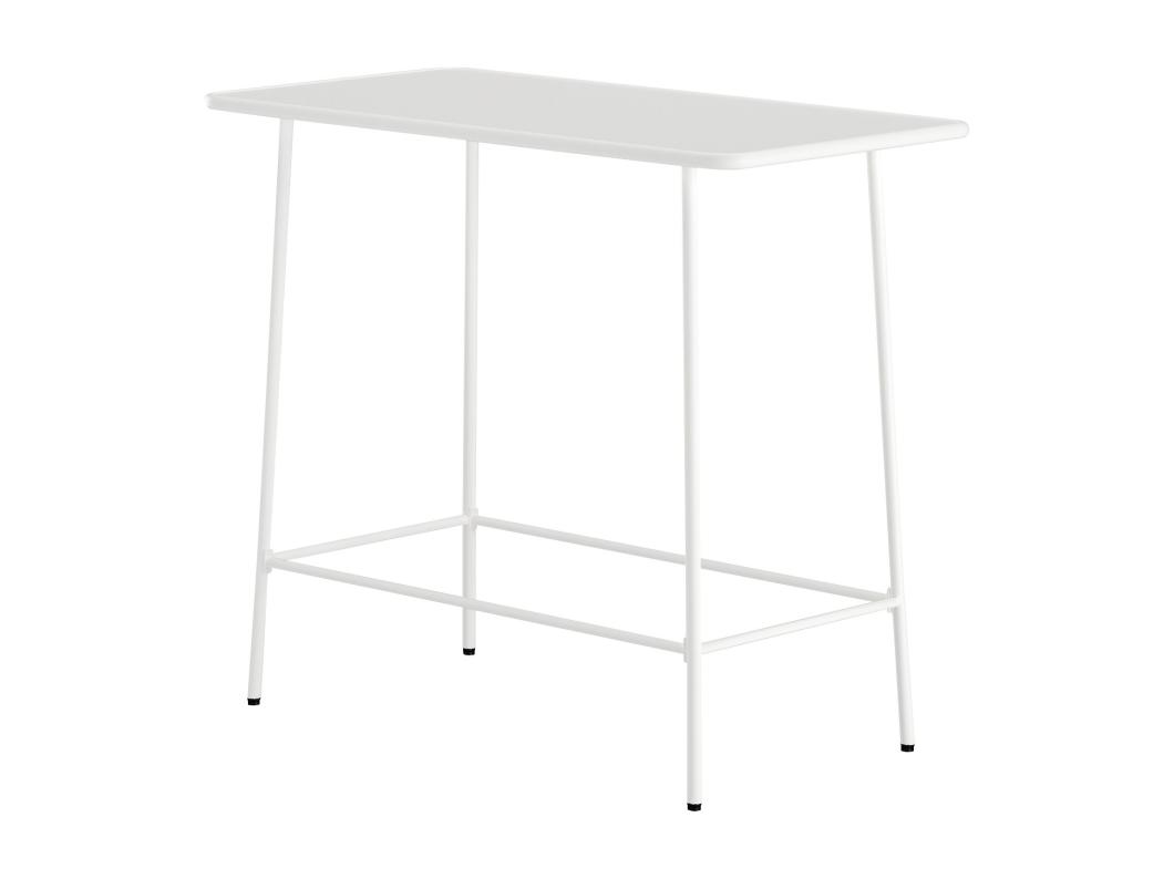 Stół ogrodowy wysoki z metalu dł. 120 cm - Biały - MIRMANDE marki MYLIA