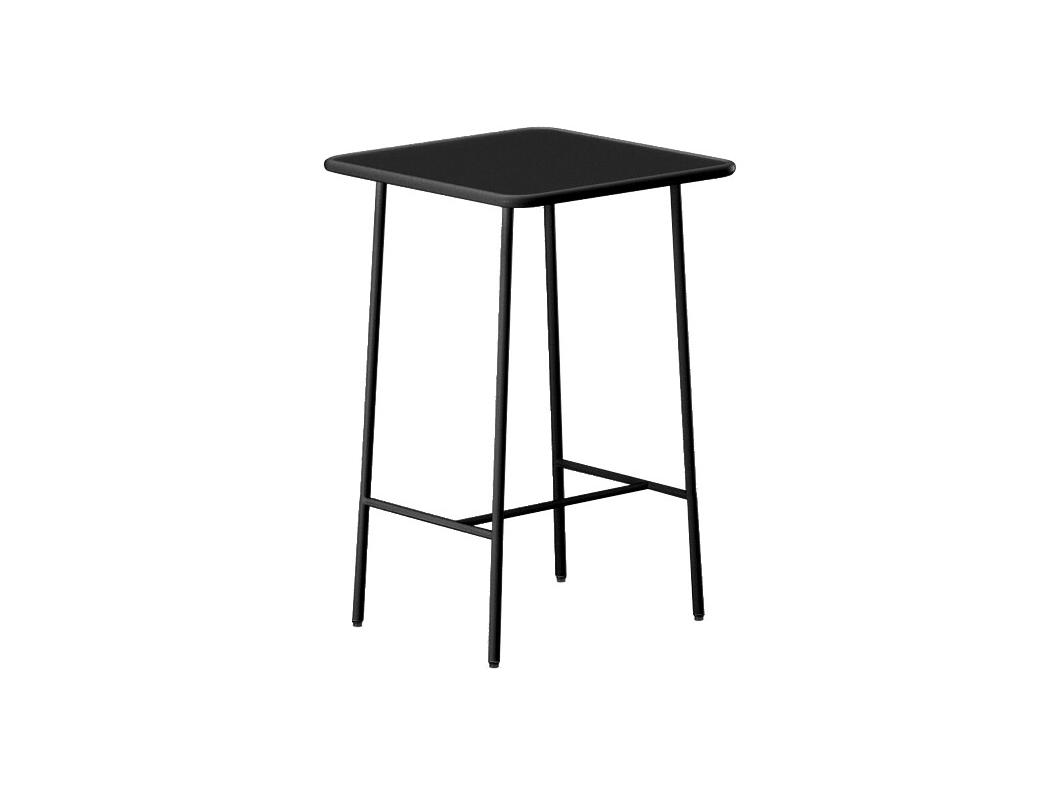 Stół ogrodowy wysoki z metalu dł. 70 cm - Czarny - MIRMANDE marki MYLIA
