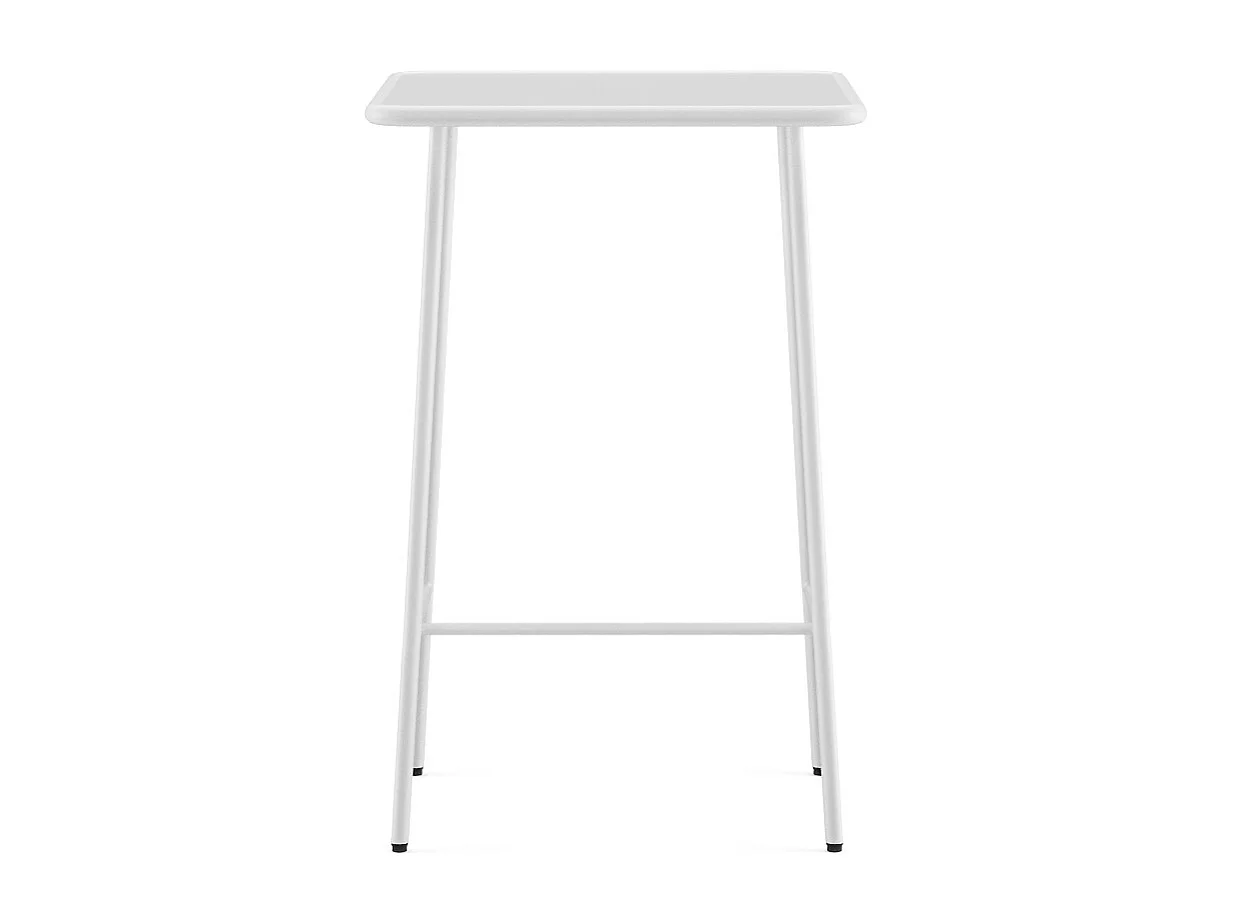 Stół ogrodowy wysoki z metalu dł. 70 cm - Biały - MIRMANDE marki MYLIA