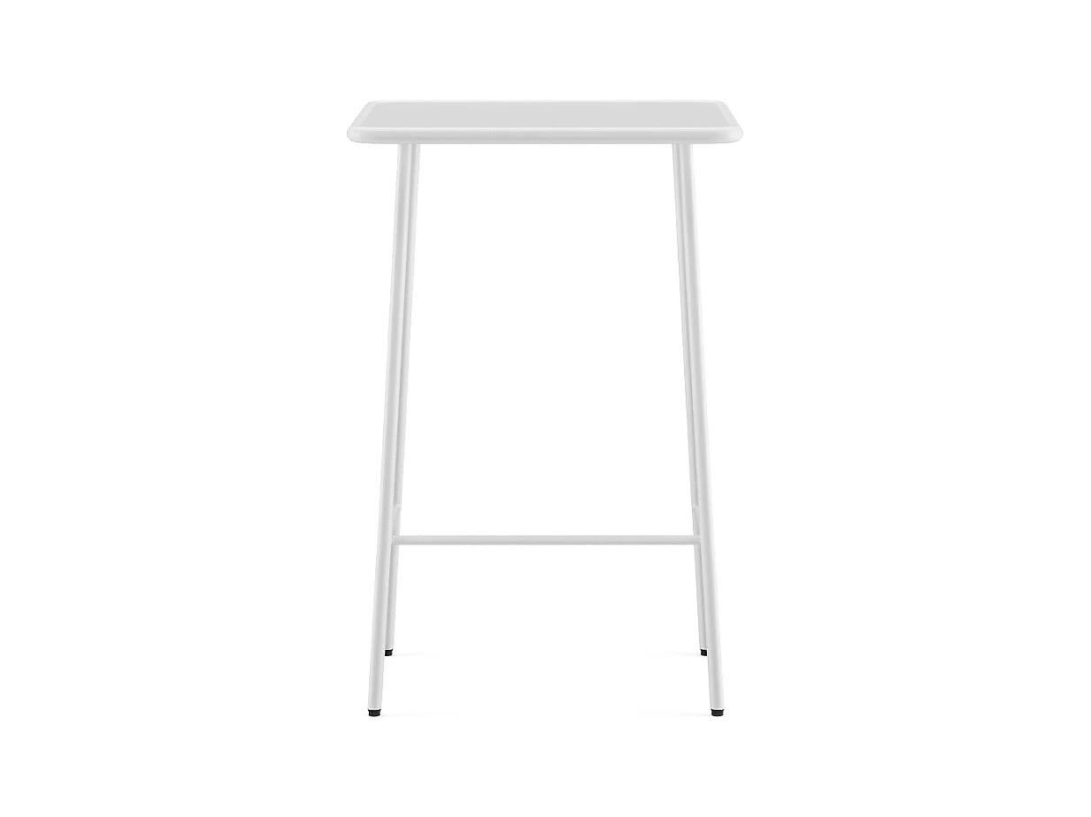 Table haute de jardin L.70 cm en métal - Blanc - MIRMANDE de MYLIA