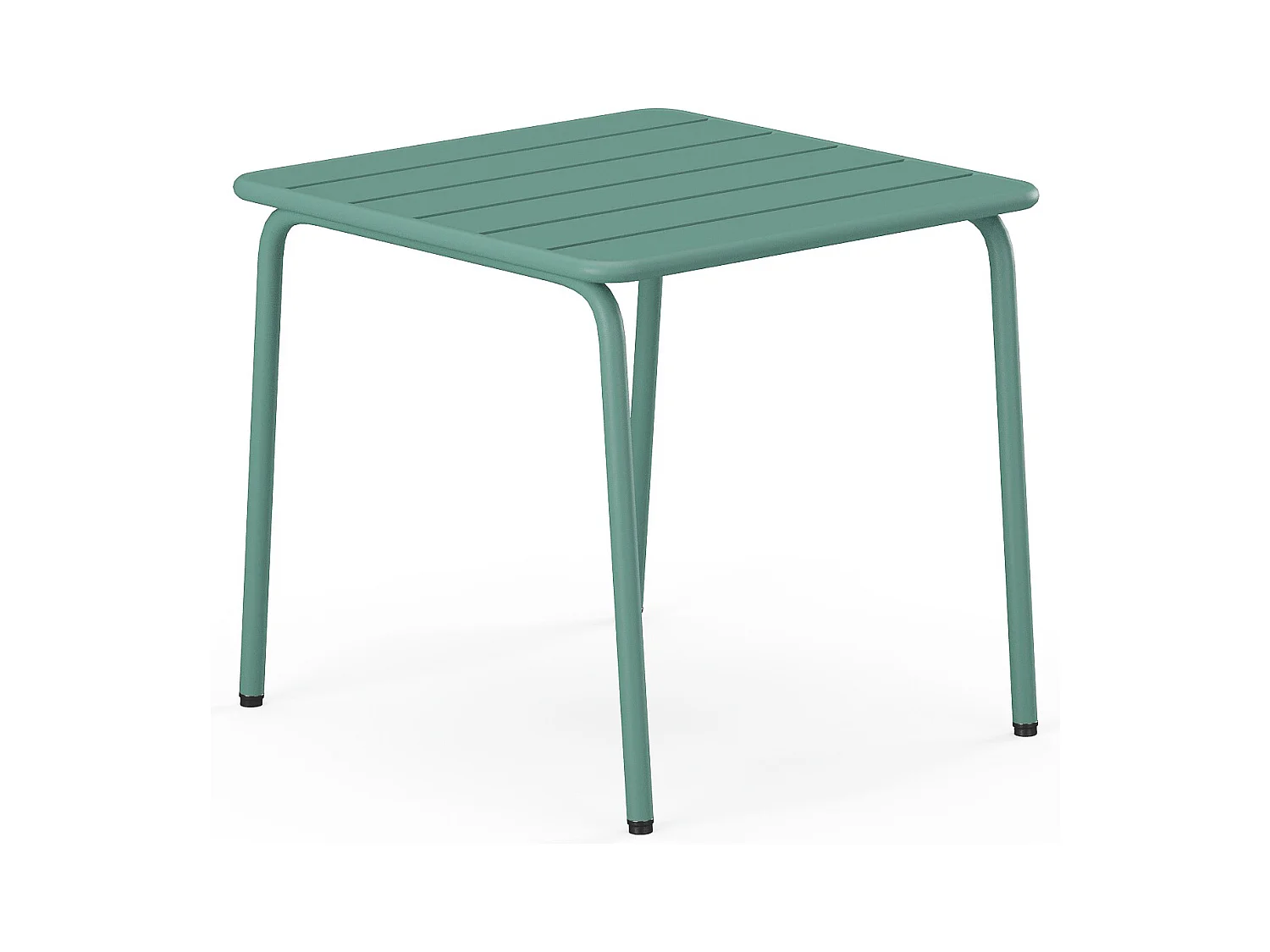 Table d'appoint de jardin en métal carrée - Vert amande - MIRMANDE de MYLIA