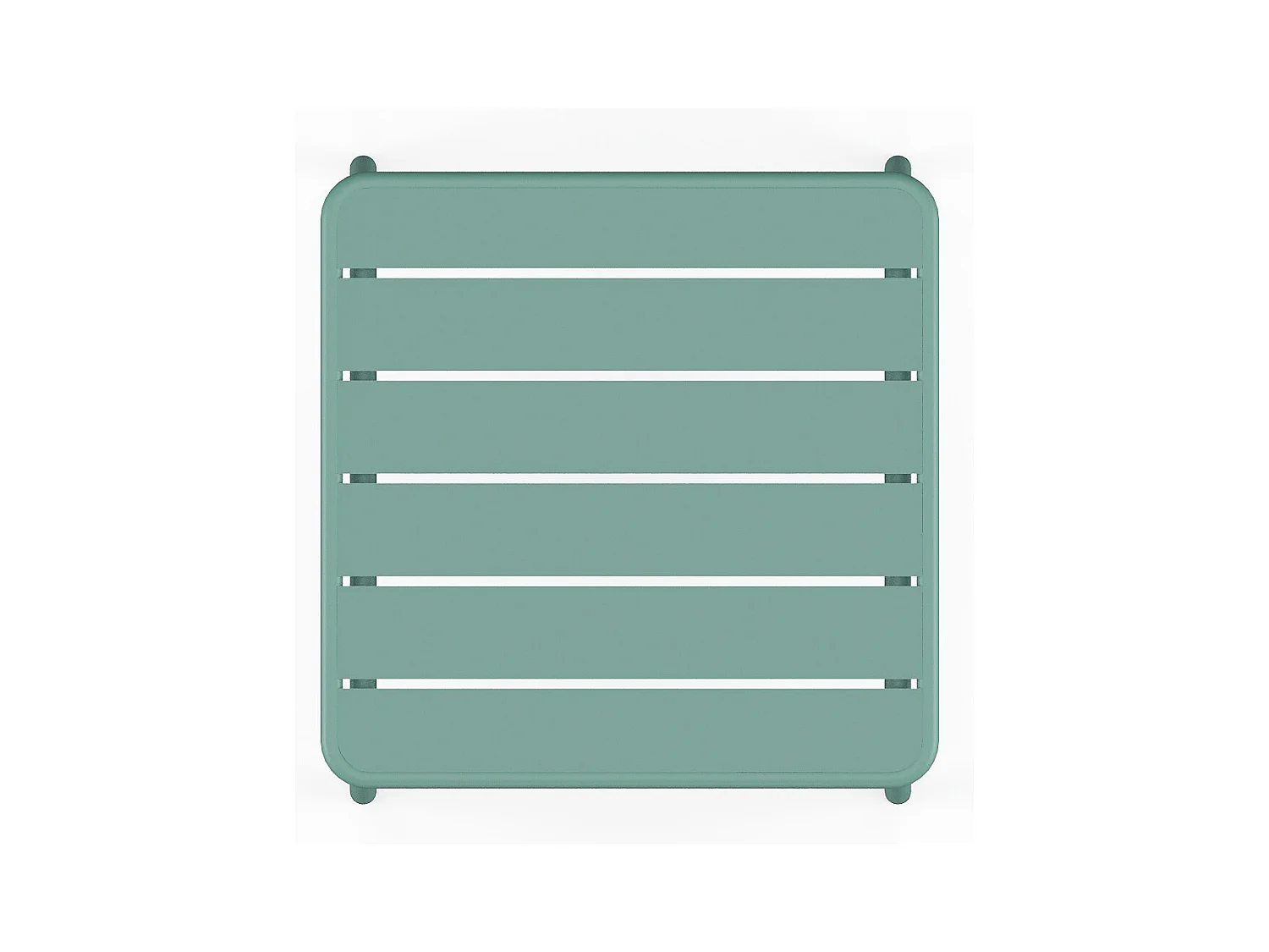 Vierkante metalen bijzettafel voor de tuin - Amandelgroen - MIRMANDE van MYLIA