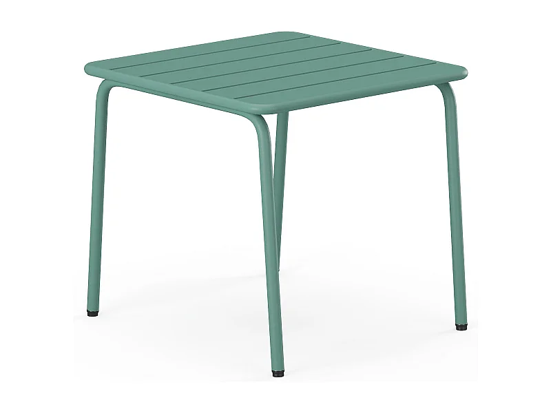 Tavolino da giardino in metallo quadrato - Verde mandorla - MIRMANDE di MYLIA