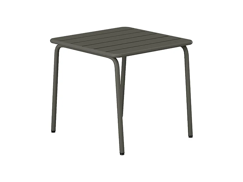 Table d'appoint de jardin en métal carrée - Gris anthracite - MIRMANDE de MYLIA