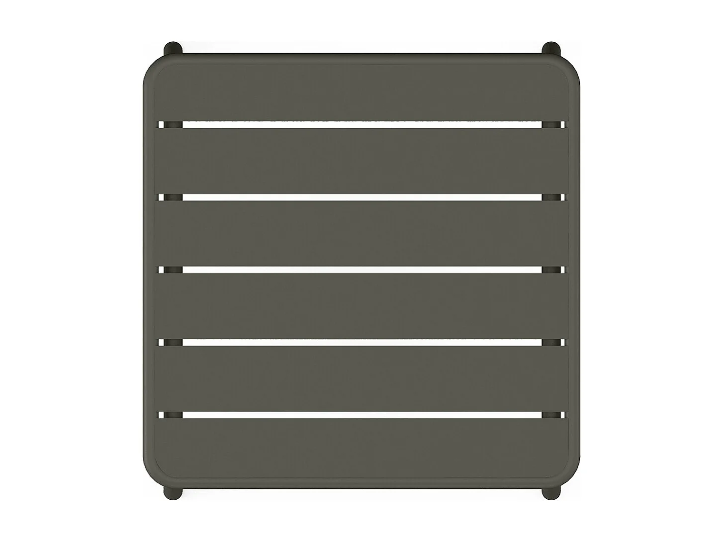 Vierkante metalen tuinbijzettafel - Donkergrijs - MIRMANDE van MYLIA