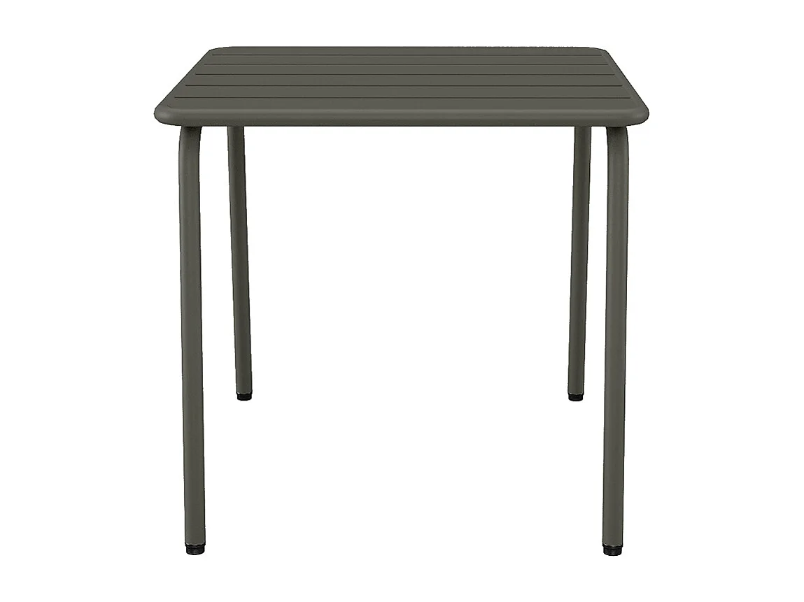 Table d'appoint de jardin en métal carrée - Gris anthracite - MIRMANDE de MYLIA