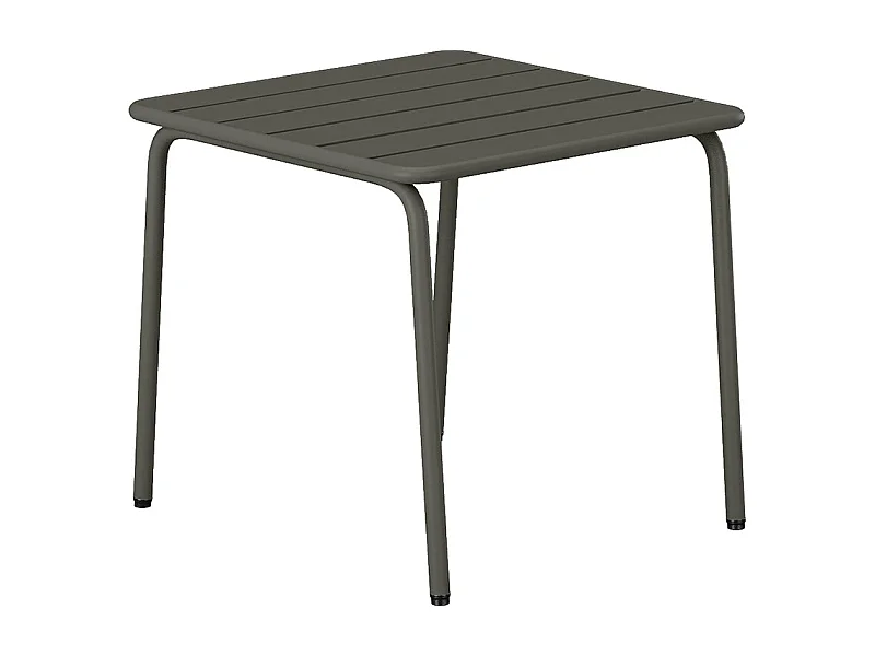 Table d'appoint de jardin en métal carrée - Gris anthracite - MIRMANDE de MYLIA