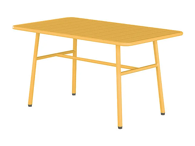 Mesa auxiliar de jardín de metal - Amarillo mostaza - MIRMANDE de MYLIA