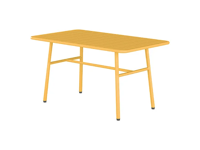 Table basse de jardin en métal - Jaune moutarde - MIRMANDE de MYLIA