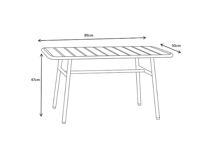 Metalen tuintafel - Mosterdgeel - MIRMANDE van MYLIA