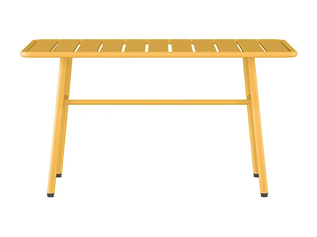 Table basse de jardin en métal - Jaune moutarde - MIRMANDE de MYLIA