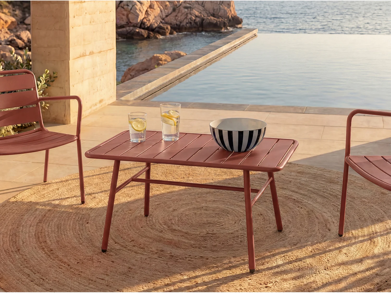 Metalen tuintafel - Terracotta - MIRMANDE van MYLIA