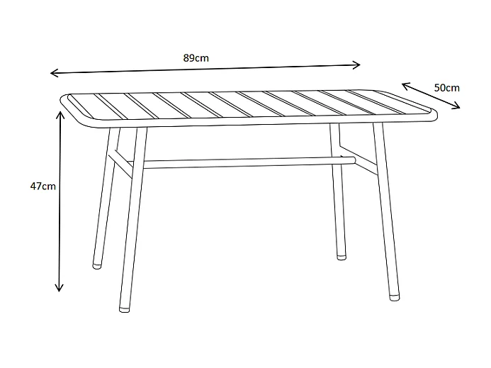 Table basse de jardin en métal - Terracotta - MIRMANDE de MYLIA