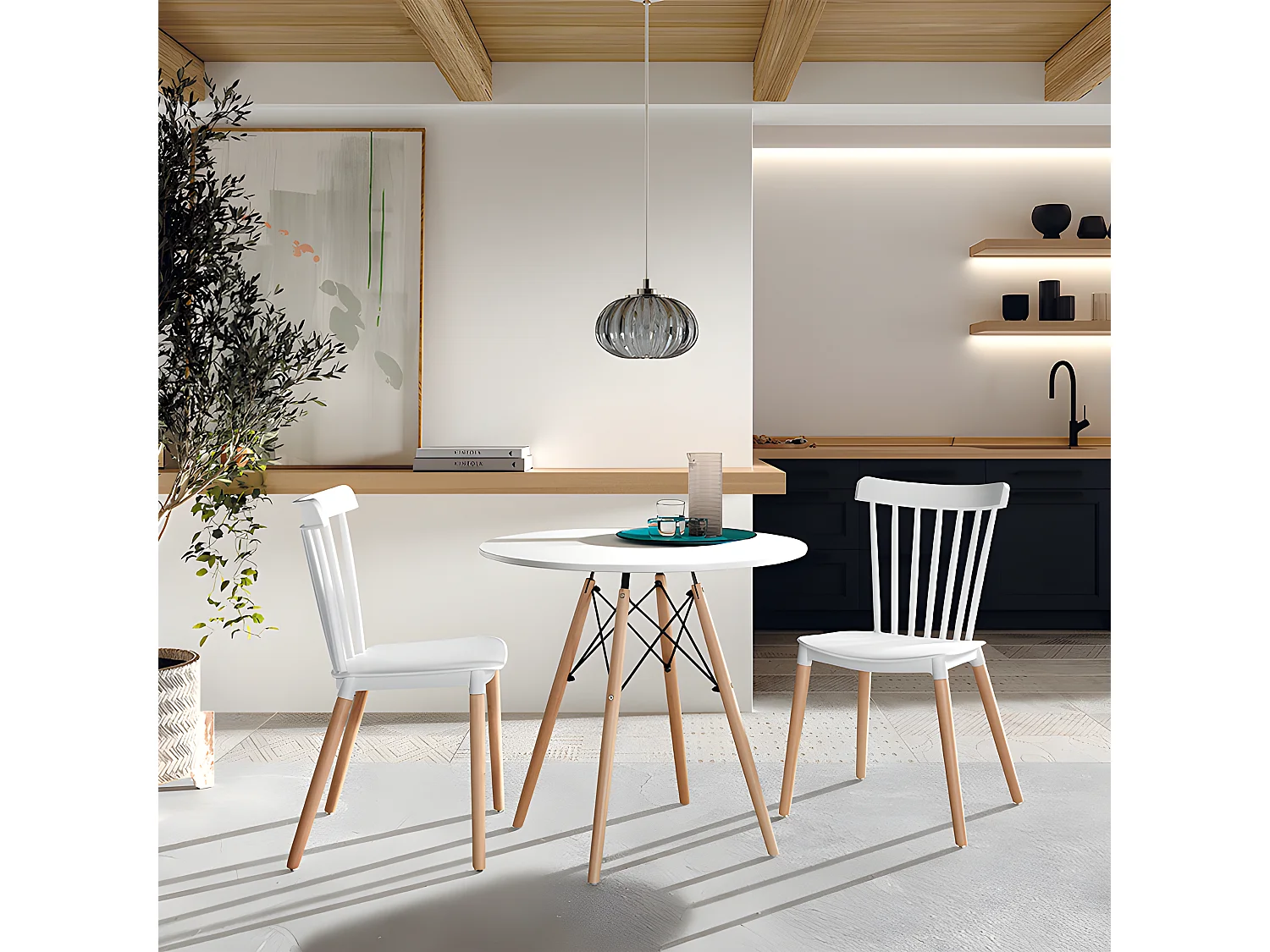 Pack de 4 sillas de comedor Alna