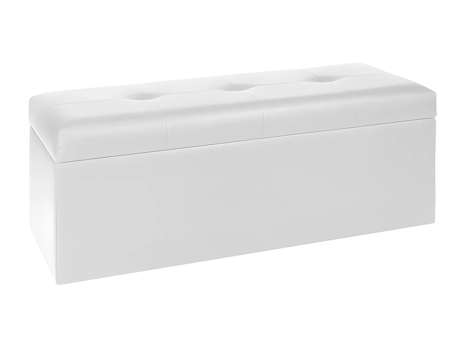 Arcón tapizado Eros polipiel Blanco 80 cm