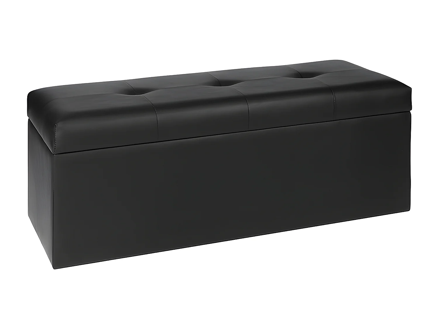 Arcón tapizado Eros polipiel Negro 120 cm