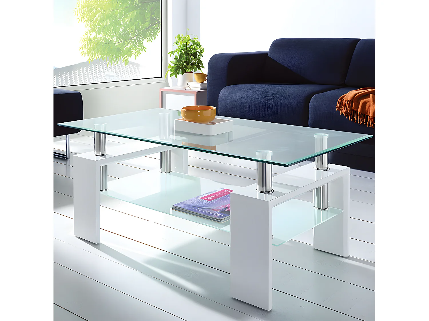 Mesa de centro Missouri Blanca