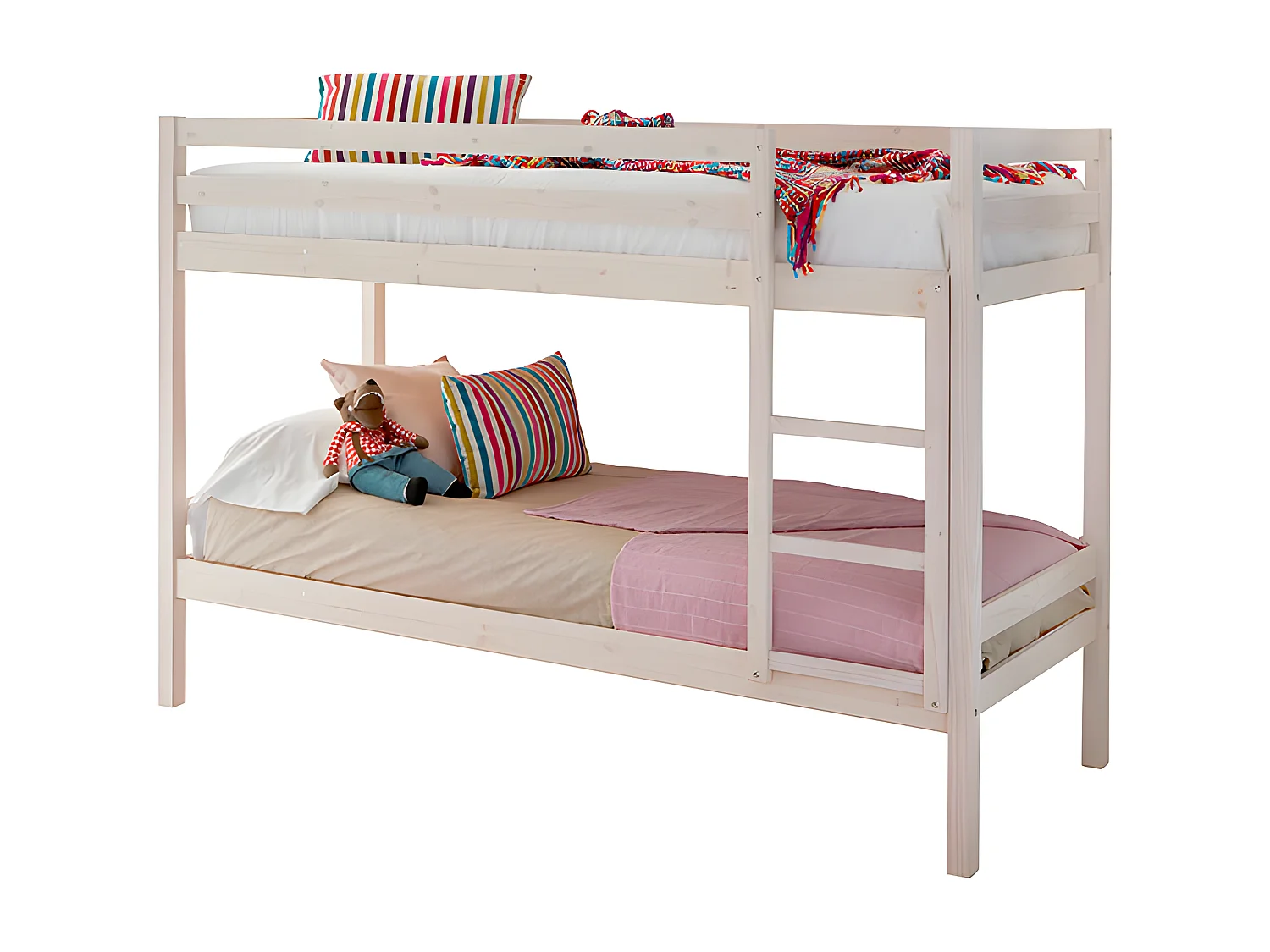 Litera de madera Premier Blanco Lavado