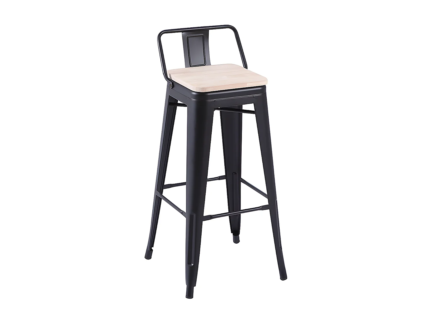 Pack de 2 taburetes altos Tolix roble