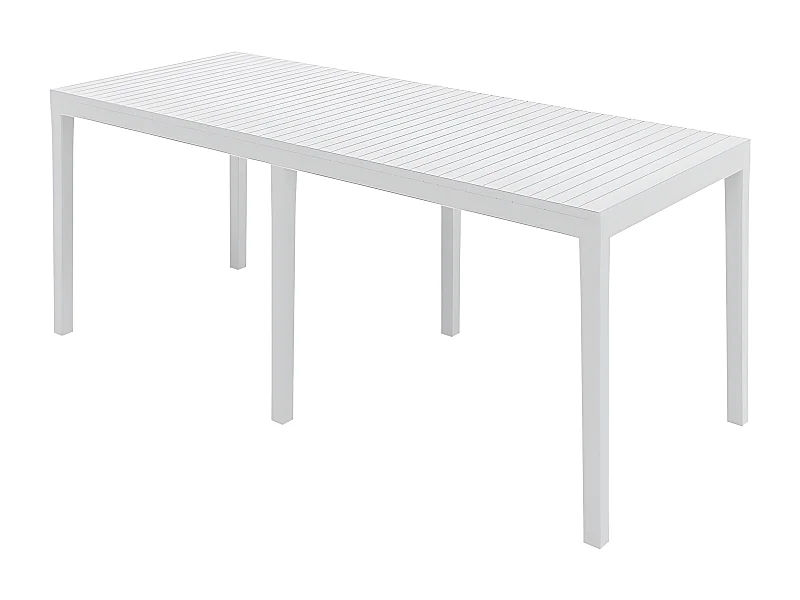Mesa De Jardín Extensible De Plástico Indo Blanca 150-220×90×72 cm