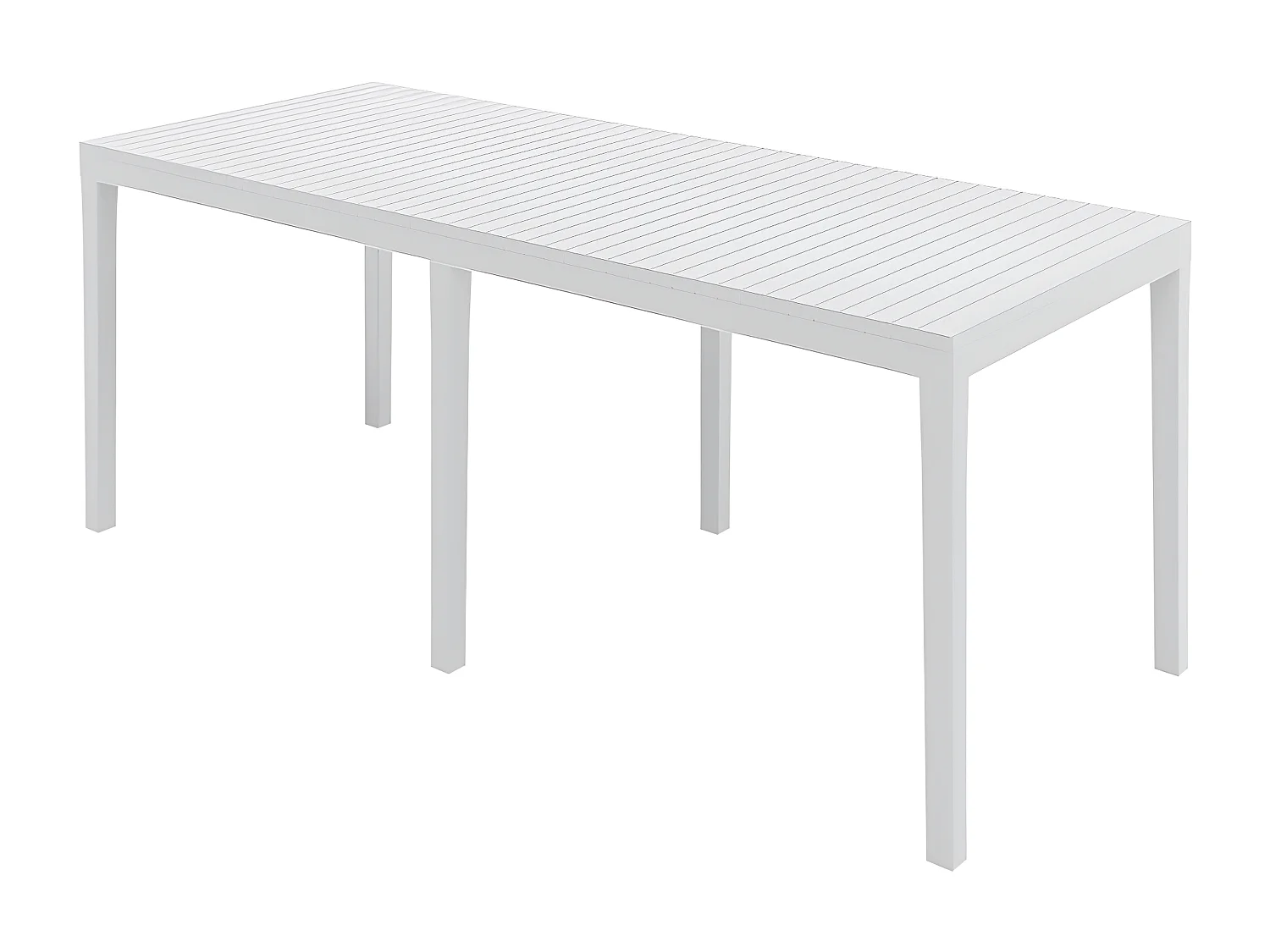 Mesa De Jardín Extensible De Plástico Indo Blanca 150-220×90×72 cm