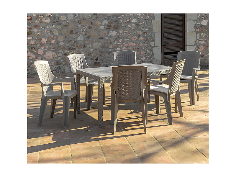 Conjunto De Jardín Florida 2 Taupe