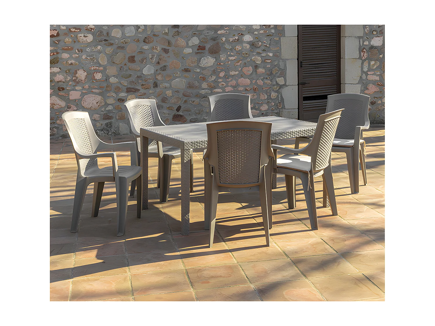 Conjunto De Jardín Florida 2 Taupe