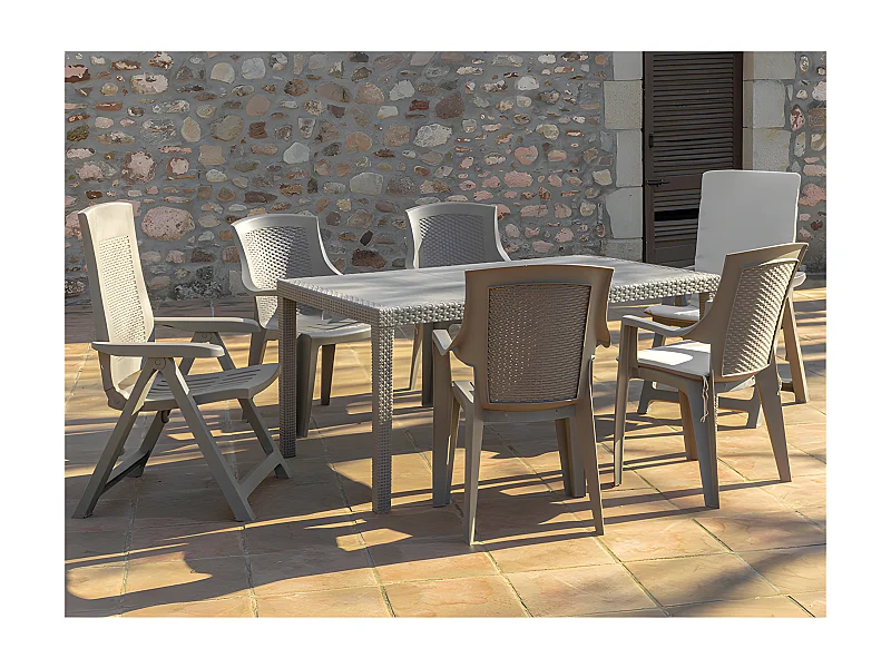 Conjunto De Jardín Florida 5 Taupe