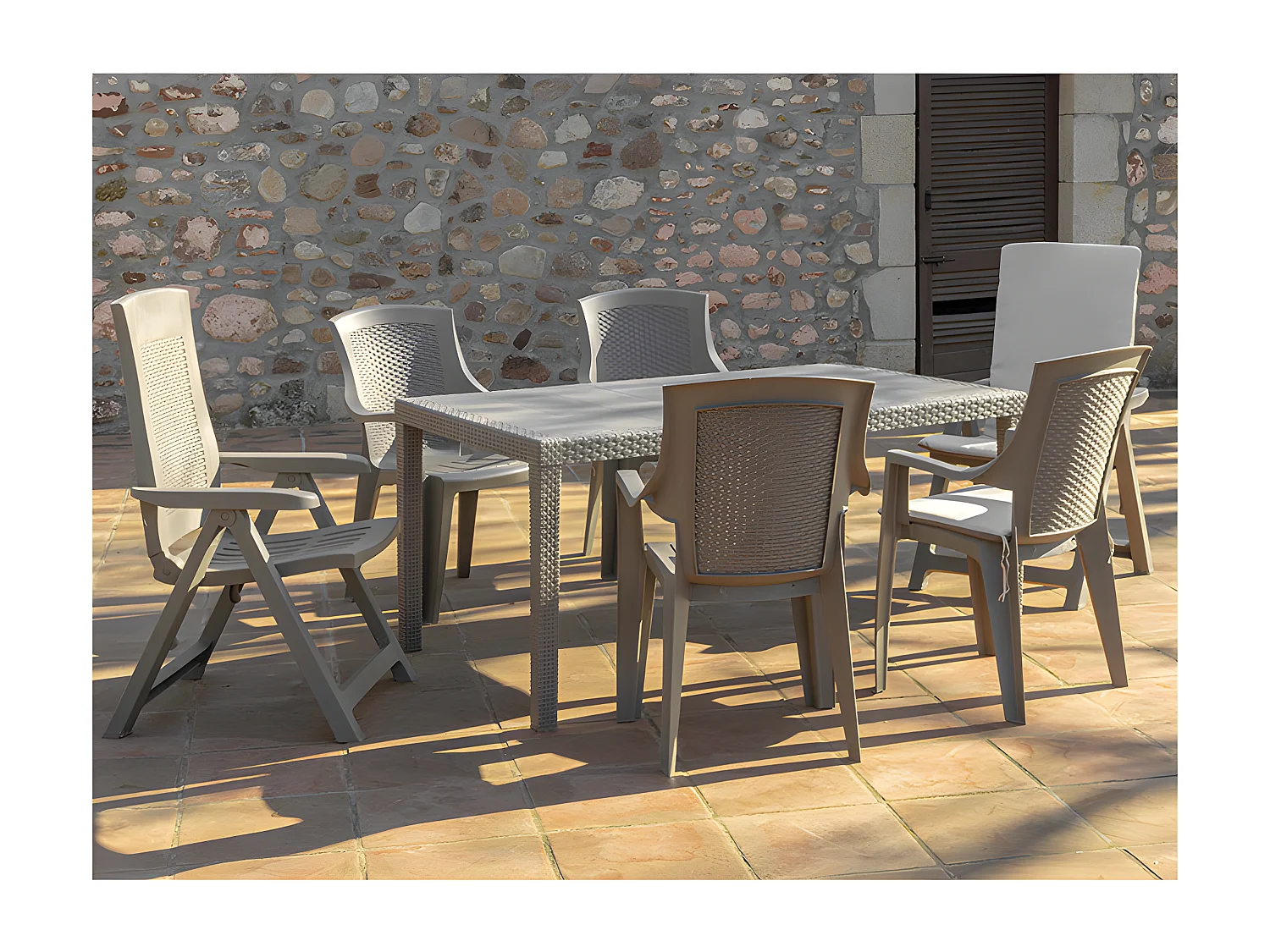 Conjunto De Jardín Florida 5 Taupe