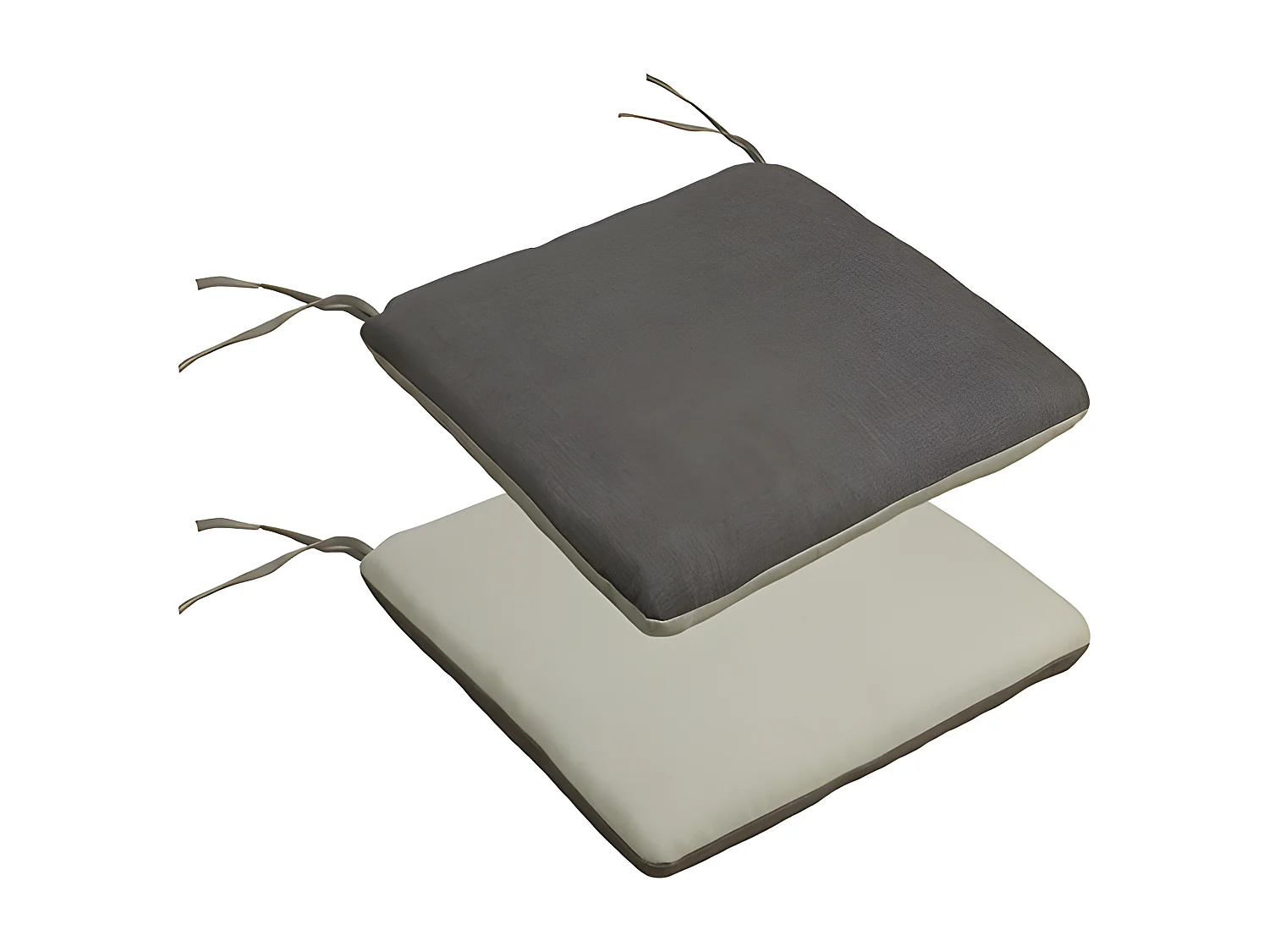 Pack de 6 Cojines reversibles Asiento - taupe beige