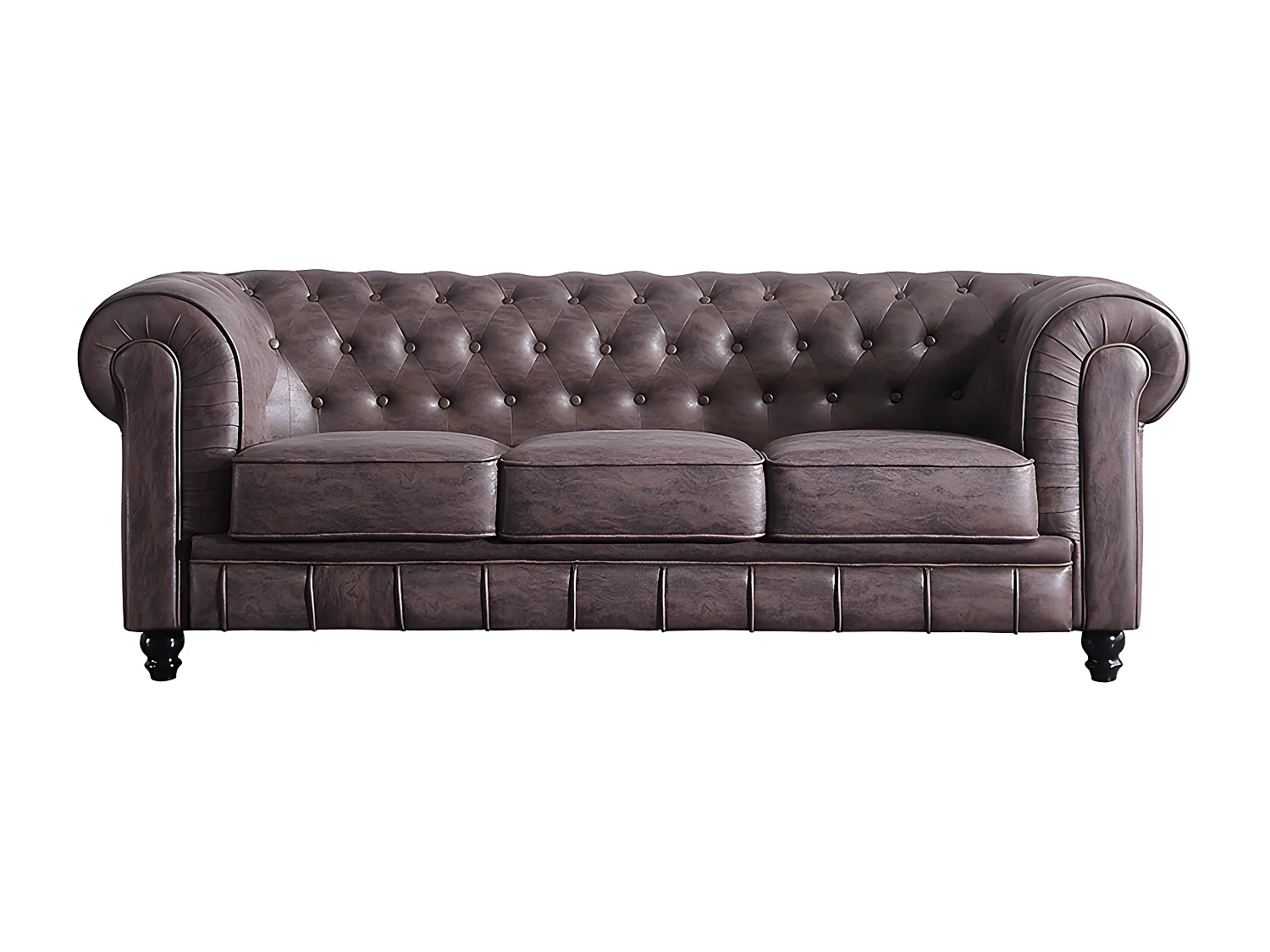 Sofá 3 plazas Chesterfield Chocolate Envejecido