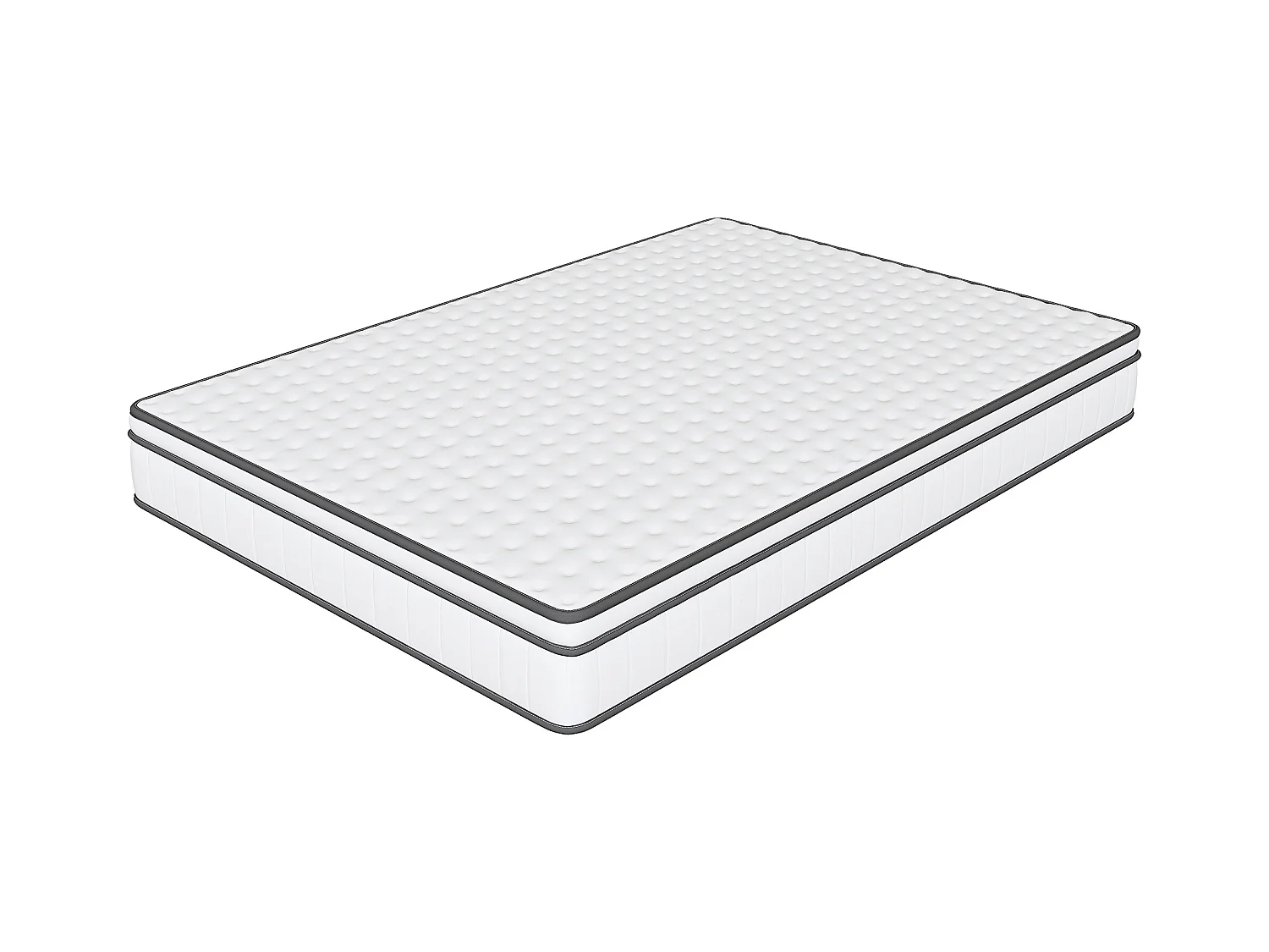Matelas 90 x 200 cm ressorts ensachés et surmatelas intégré ép.25cm