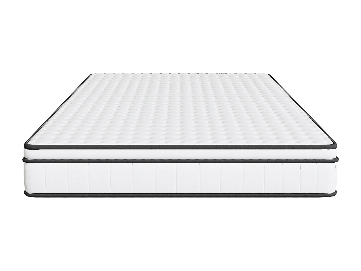 Matelas 140 x 200 cm ressorts ensachés et surmatelas intégré ép.25cm