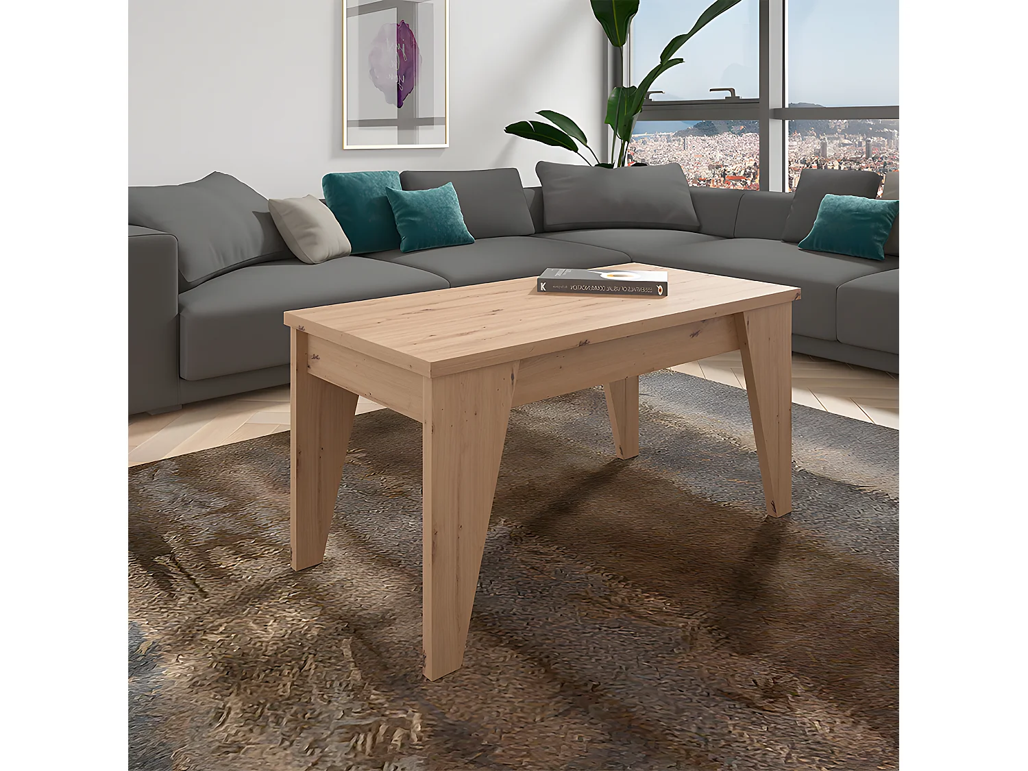 Mesa de centro R43 Elevable Roble