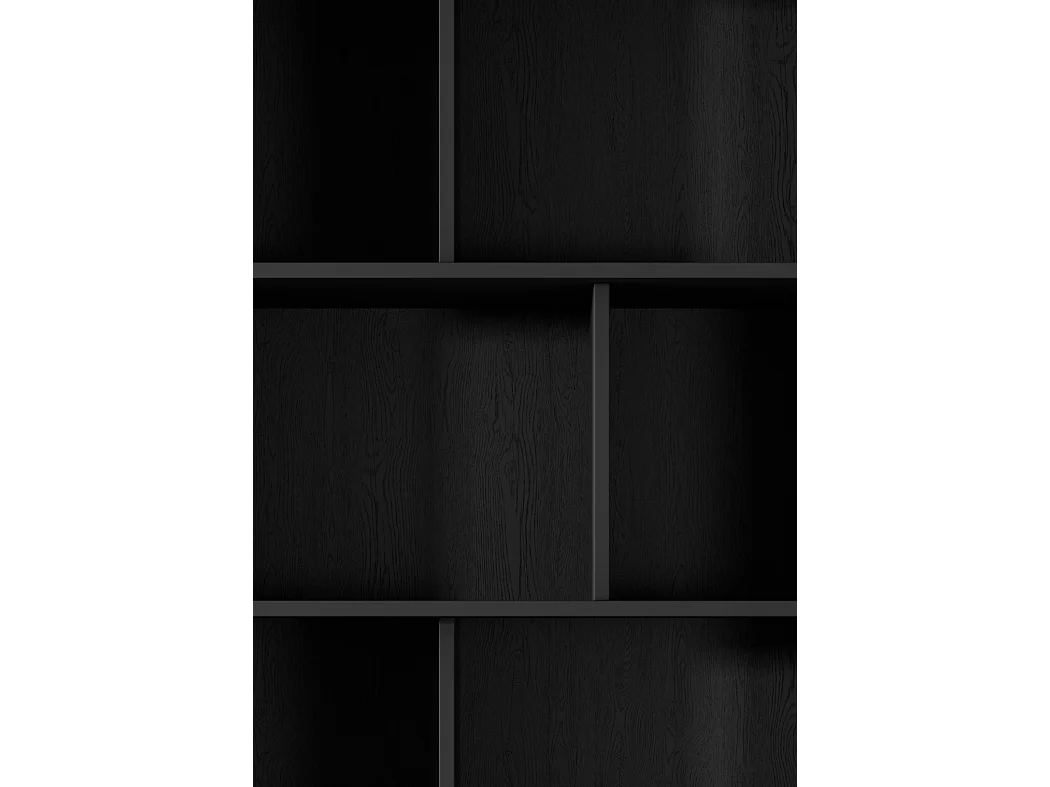 Biblioteca com 2 gavetas e 8 nichos em MDF preto - ELONARIA de Pascal Morabito