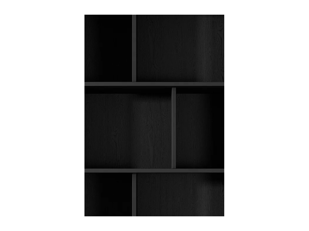 Boekenkast met 2 lades en 8 nissen van mdf - Zwart - ELONARIA van Pascal Morabito