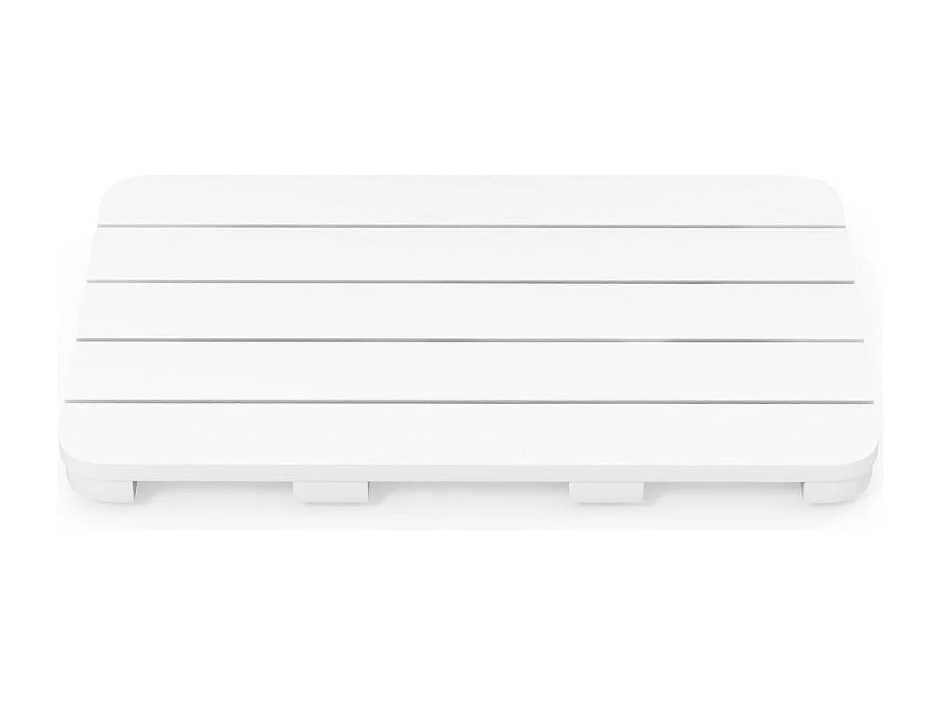 Toilettenmatte, Badematte bis 150kg belastbar, Badvorleger rutschfest, Saunamatte wasserdicht für den Innen- und Außenbereich (Weiß, 55 x 34 cm)