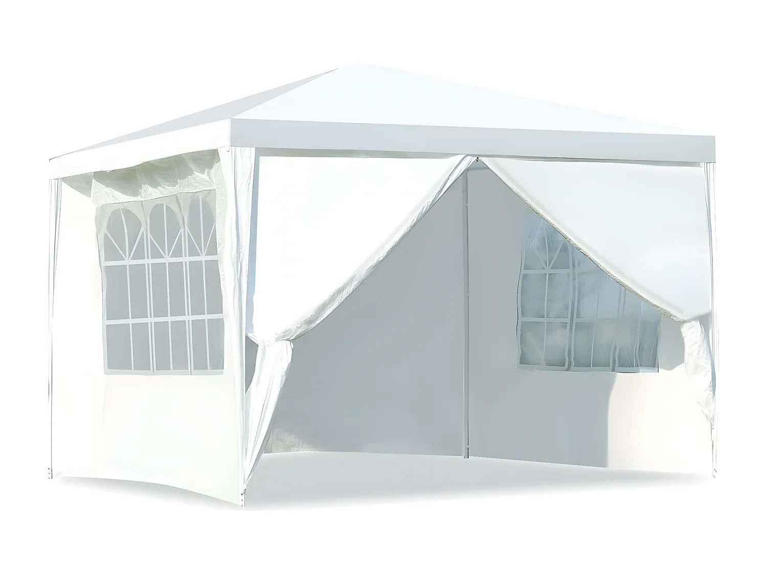 Pavillon mit 4 Seitenwänden + Fenstern