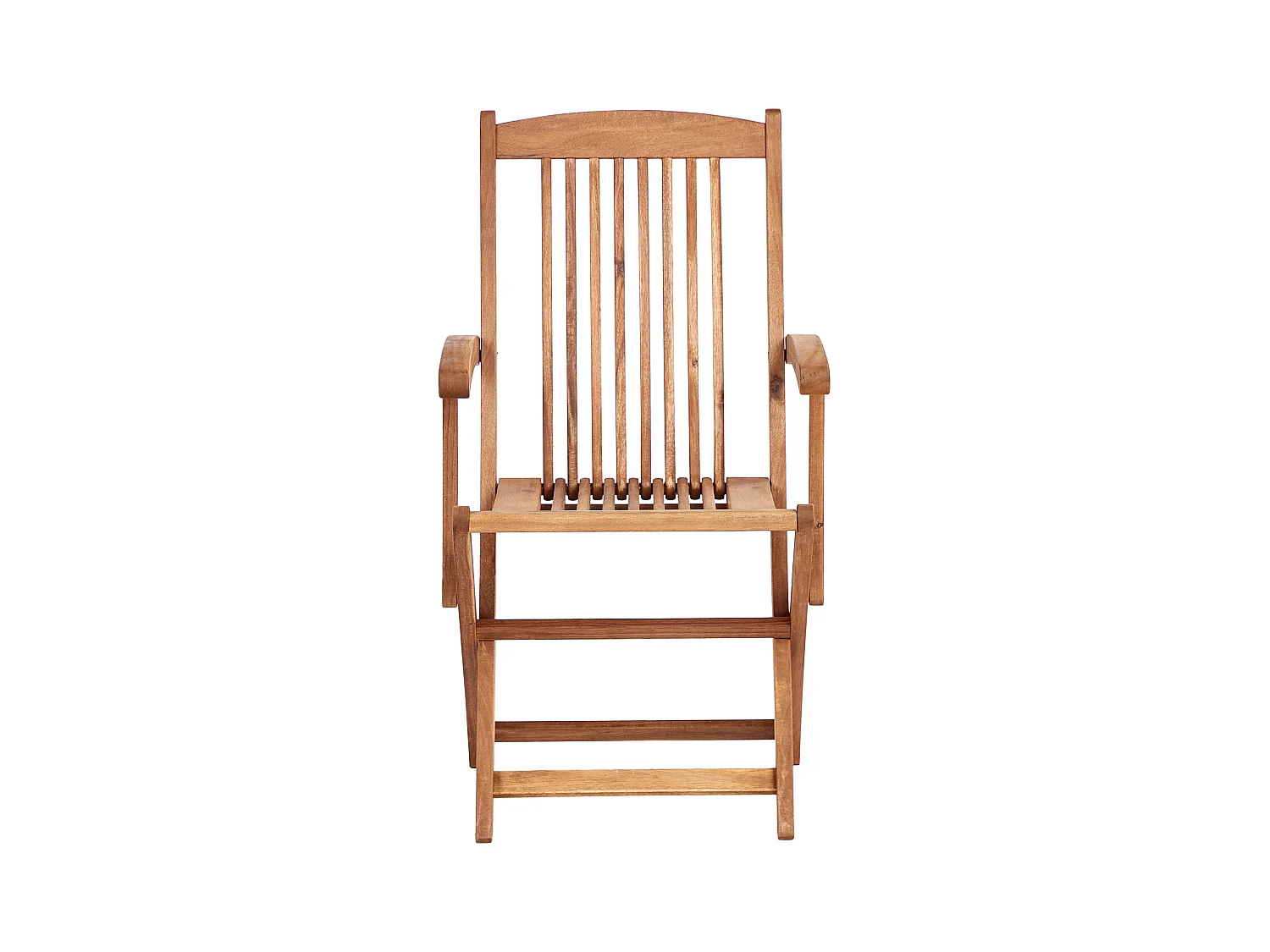 Gartenstuhl 2er Set Akazienholz heller Holzfarbton klappbar mit Auflagen Maui II
