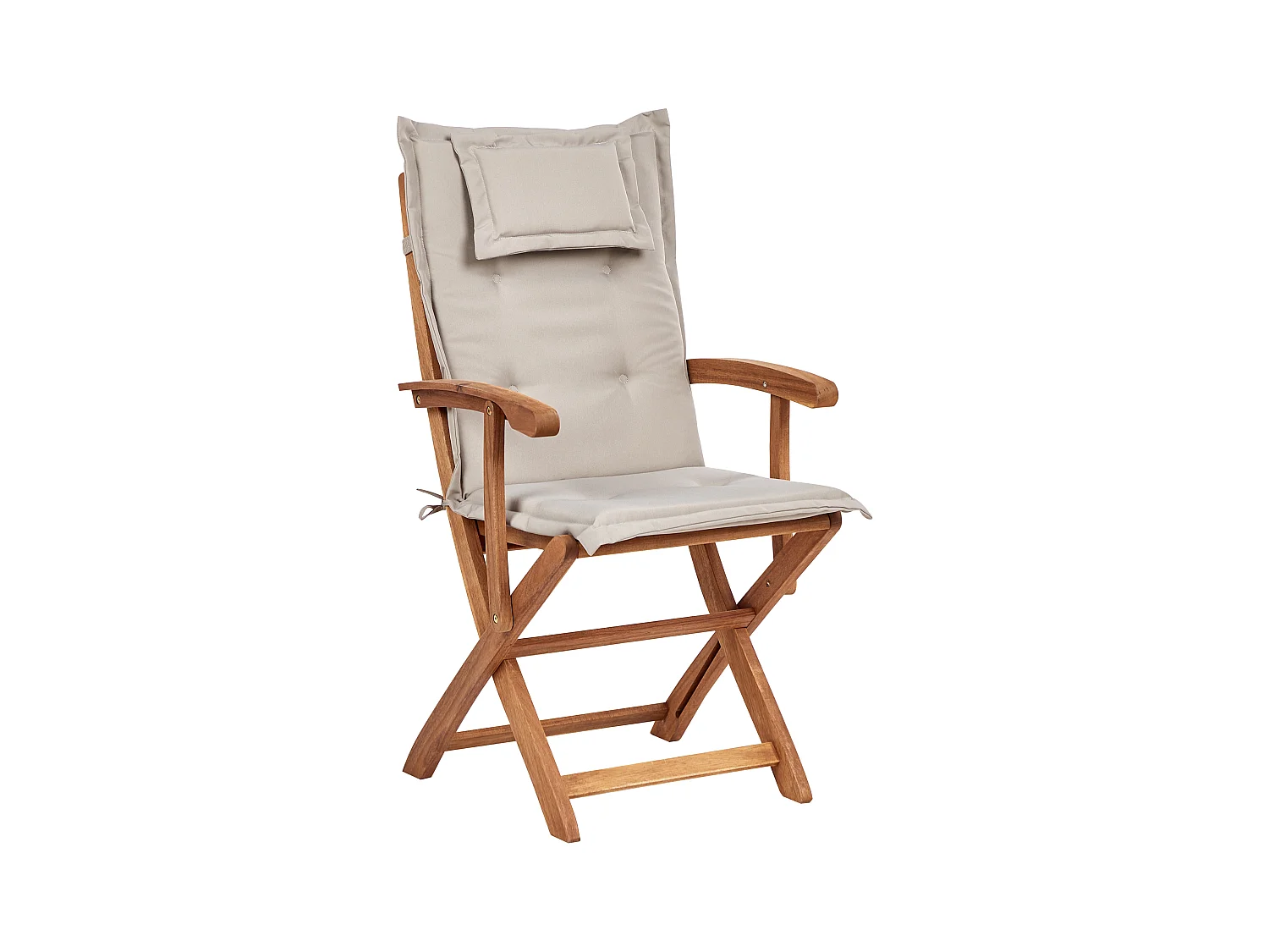 Set van 2 stoelen met zitkussen MAUI II Acaciahout Taupe