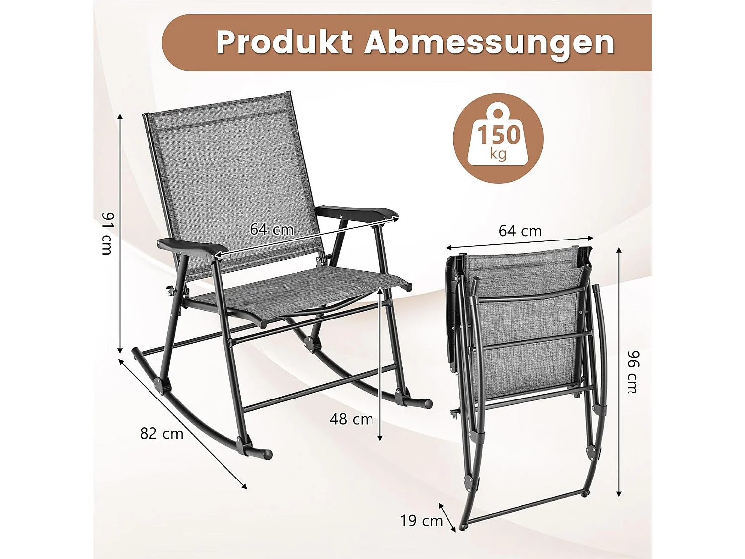 Schaukelstühle ZB33430OR-4 (2er Set)